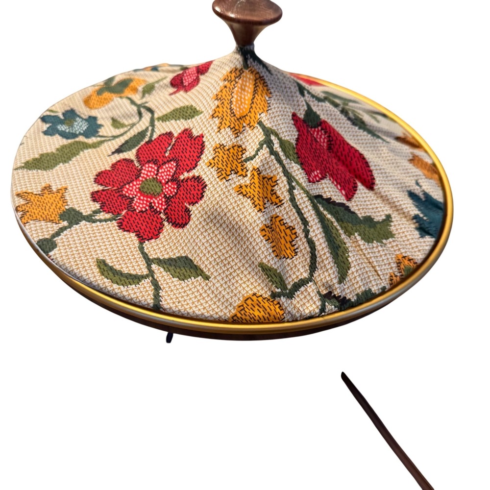 Vintage Kaz Bun Warmer Model 35 ABW‎ Electric Floral Tapestry Gold MCM Kitchen